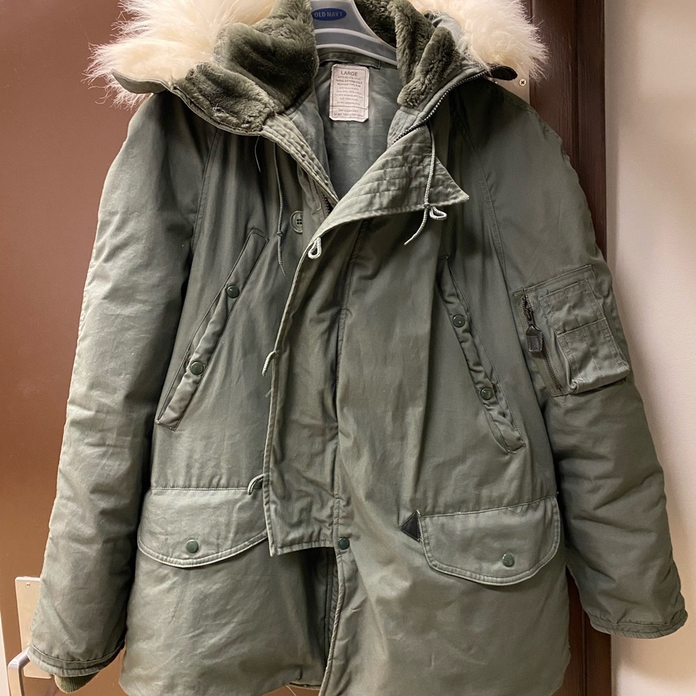 Parka extreme cold military jacket N-3B Large